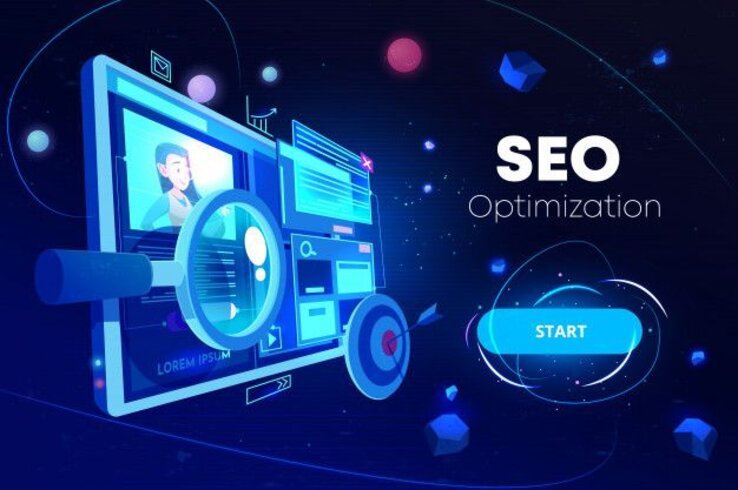 Free Vector _ Seo optimization banner